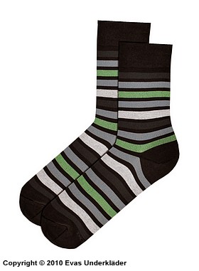 Bequeme Herrensocken, hochwertige Baumwolle, dicke Streifen